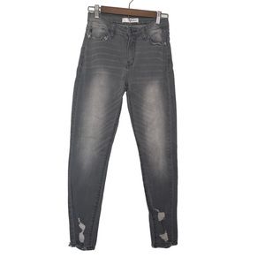 KanCan grey high rise stretchy distressed jeans​​​​​​​​​​​​​​